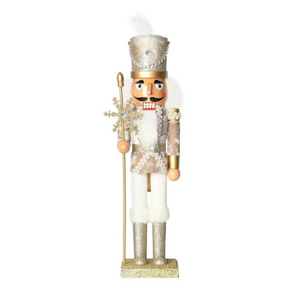 Xmas Crafts Nutcracker Nordic Christmas Decoration New Year Birthday Gifts Kids Ornaments Baubles Puppet Home Decor Accessories