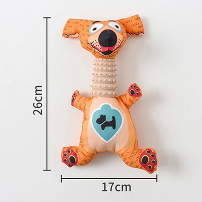 Strong Big Dog Oxford Cloth Toy with Squeaky Cute Animal Shape Pet Chew Toys for Medium Large Dogs Golden Retriever Doberman