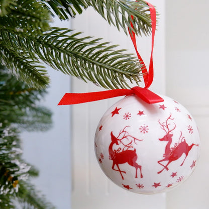 6PCS Xmas Tree Hanging Ball Ornament Decorations Gift New Year Navidad Eazy Hang Ball Bauble DIY Xmas Party Christmas