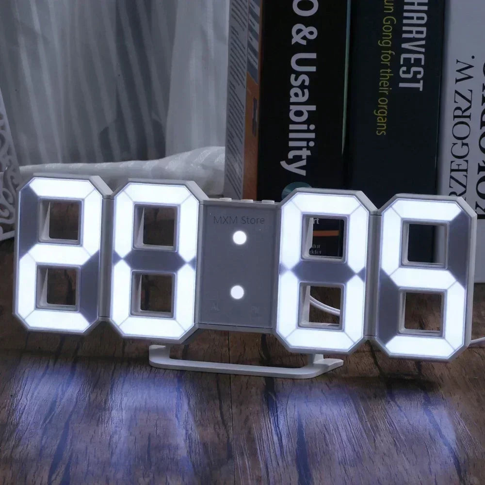 3D LED Digital Wall Clock