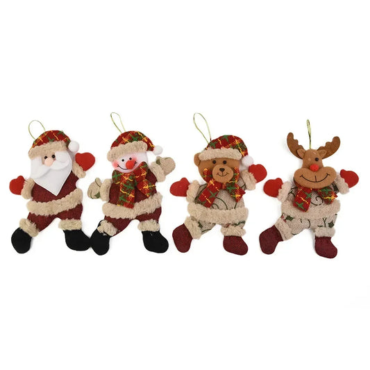 Bear Christmas Ornaments Santa Snowman Tree Ornament Xmas Bauble Bear Rudolph Christmas Home Decor Xmas Tree Ornament