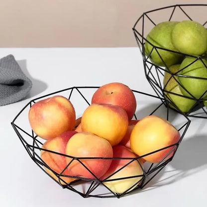 Metal Fruit Basket Morden Wire Snack Bread Vegetable Storage Bowls Kitchen Eggs Dessert Holder Nordic Organizer Cake Stand