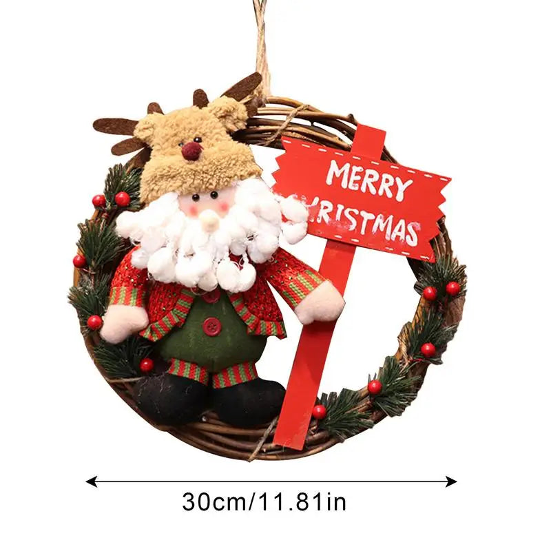 Christmas Wreath Artificial Branches Garlands Hanging Floral Foliage Garland for New Year 2024 Xmas Navidad Decoration Ornaments