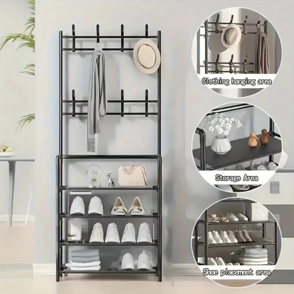 Multi-Layer Shoe Rack & Clothes Hanger