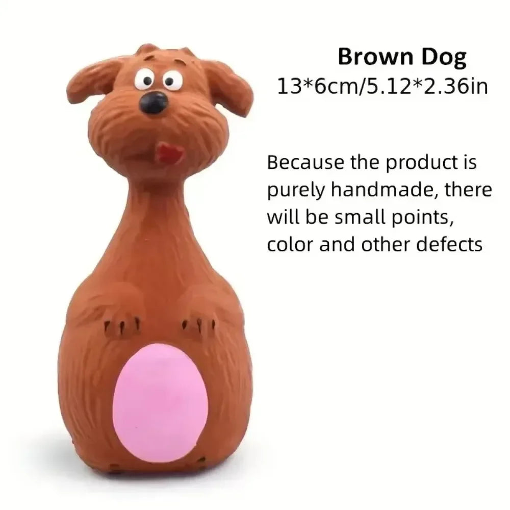 2024 Pet Soft Rubber Chewy Toys Four Styles Squeaky Interactive Throwing Games Cute and Fun Suitable for Small and Medium Dogs