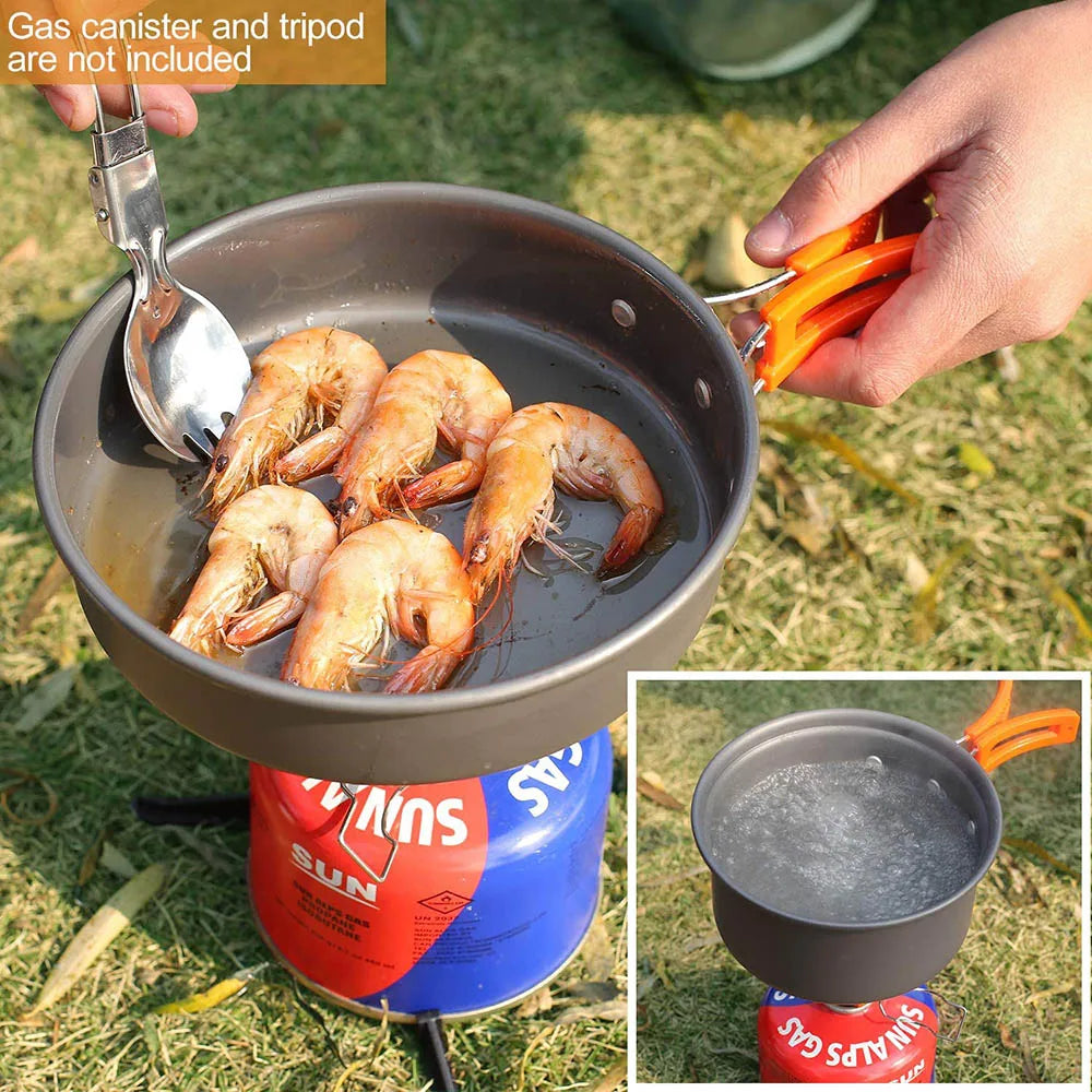 Lightweight Aluminum Camping Cookware Set