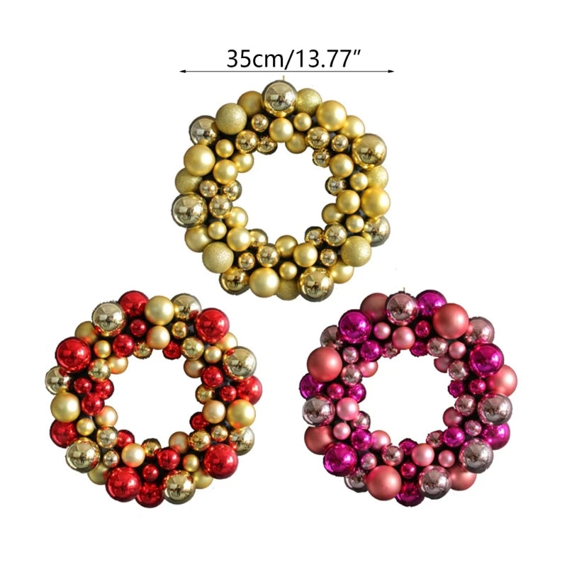 Christmas Ball Wreath 35cm Colorful Ball Bauble Decorative Pendant