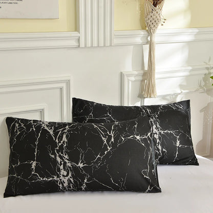 Black Marble Duvet Cover Sets Single/Queen/King Comforter Cover220x240 Reacive Printed Double Bed Cover200x200 Quilt Cover Sets