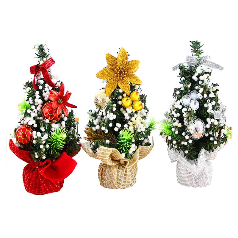 20cm Baubles Tree Mini Gift Christmas Decorative Tree Christmas Day Shopping Mall Decorative Desktop Ornaments Small Tree