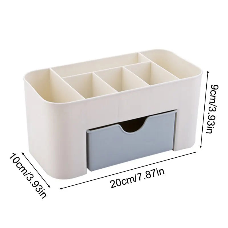 Nordic Desktop Drawer Cosmetic Storage Box Makeup Brush Organizer Box Jewelry Lipstick Mask Compartment Cosmetic Storage Case