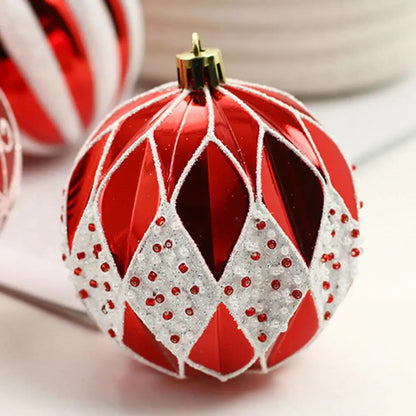 16Pcs 8cm Christmas Xmas Tree Ball Bauble Hanging Home Party Ornament Xmas Tree Decoration Balls Party Hanging Pendant Navidad