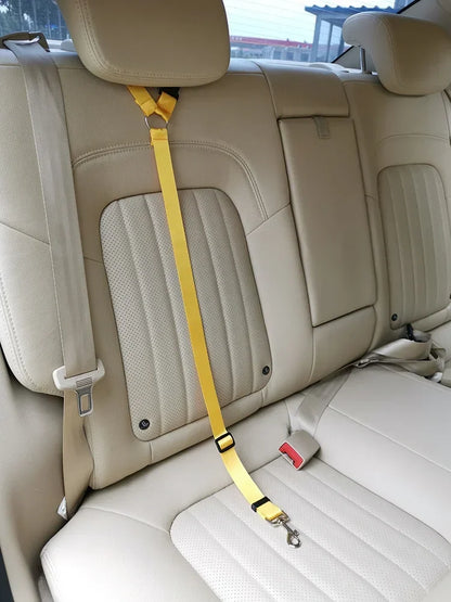 Dog Leash Seat Belt Strap for Safe Travel with Traction Collar Harness