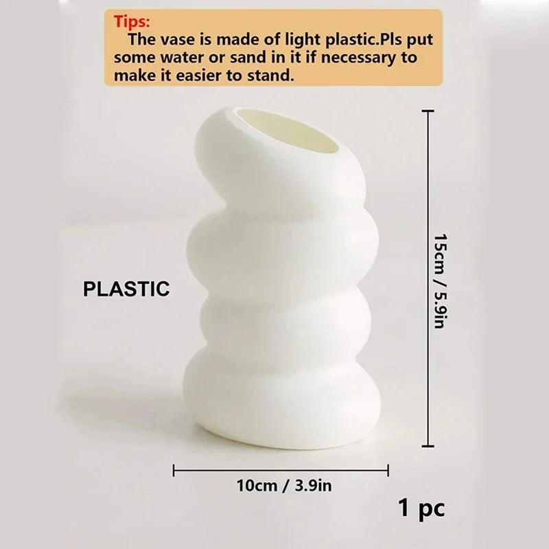 Nordic White Spiral Vase