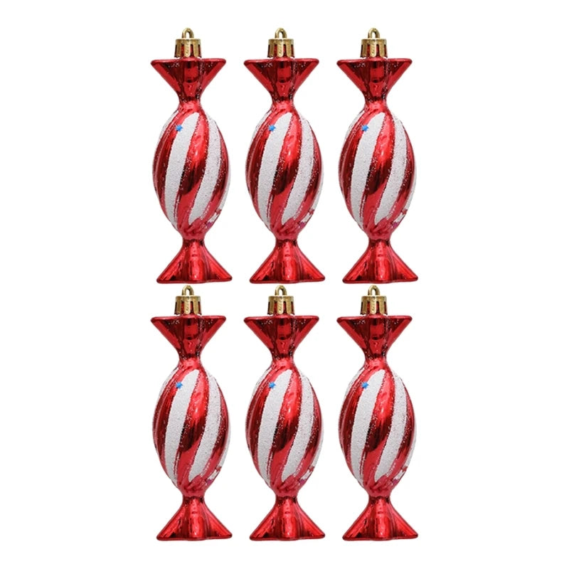 Festival Hanging Candy Cane Christmas Tree Baubles Home Office Decorations