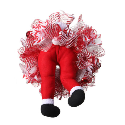 Christmas Thief Wreath Stuffed Elf Legs Wreaths Elf Legs Christmas Wreaths for