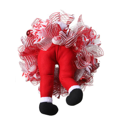 Christmas Thief Wreath Stuffed Elf Legs Wreaths Elf Legs Christmas Wreaths for