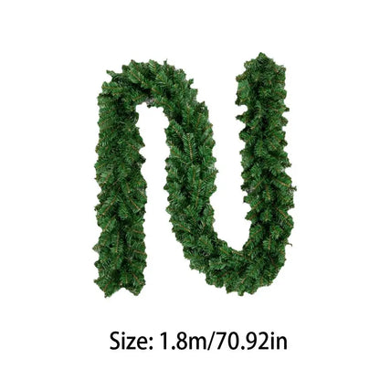 180cm Artificial Plant Christmas Garland With Lights Fir Pine Tree Branch Christmas Decoration Rattan Wreath Vine For Home Decor