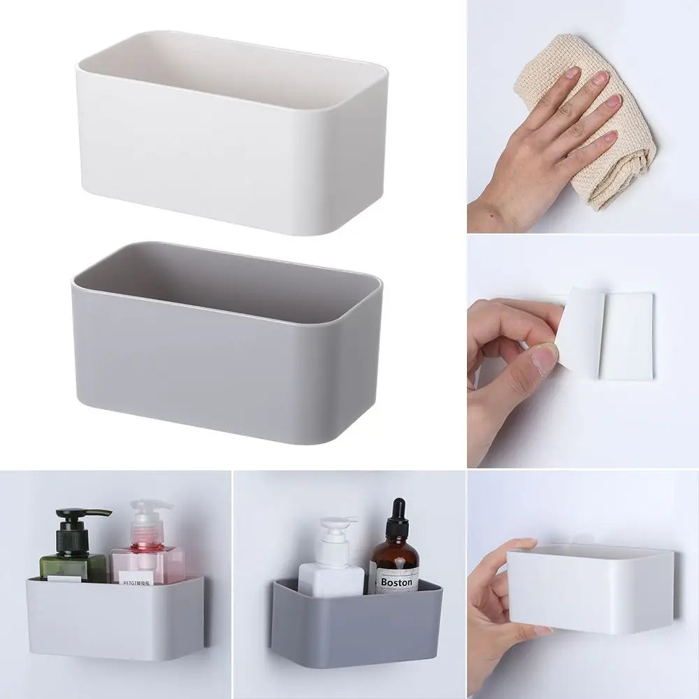 Case Stand Rack Air Conditioner Storage Box Wall Mounted Organizer Fixed On Wall Remote Control Holder Cosmetic Storage Box