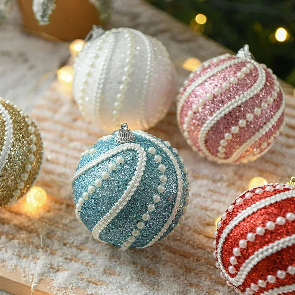 Versatile Design Christmas Decorations Christmas Ball Ornaments Bauble Ball Convenient Lanyard Lightweight Design