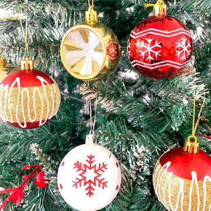 16pcs Christmas Baubles Christmas Tree Ornaments Balls Christmas Decorations Hanging Tree Hanging Indoor Home Decor