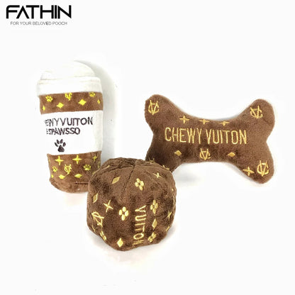 FATHIN Luxury Dog Toys Pets Chew Toy Squeak Cleaning for Small Medium Dog Training Accessories