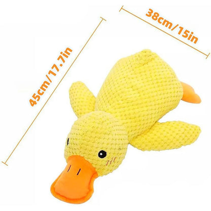 Calming Duck Toy For Aggressive Chewers Squeaky Stuffed Duck Dog Puppy Teething Chew Toys For Indoor Large/Medium/Small Breed