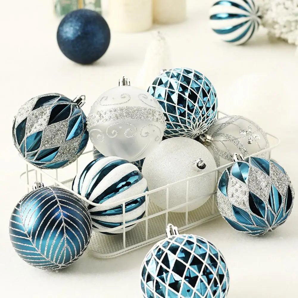 16Pcs 8cm Christmas Xmas Tree Ball Bauble Hanging Home Party Ornament Xmas Tree Decoration Balls Party Hanging Pendant Navidad