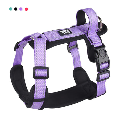 New Pet Dog Harness No-pull Dog Padded Vest Adjustable Reflective Chest Strap Safety Lead All Weathers For Small Medium Dogs