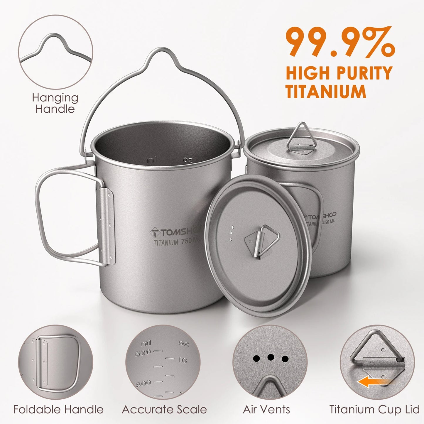 Ultralight Titanium Cookware Set