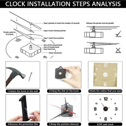 Creative DIY Frameless Wall Clock