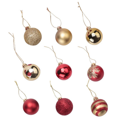 50Pcs Christmas Tree Decorations Balls Bauble Xmas Party Hanging Ball Ornaments Christmas for Home New Year Gift