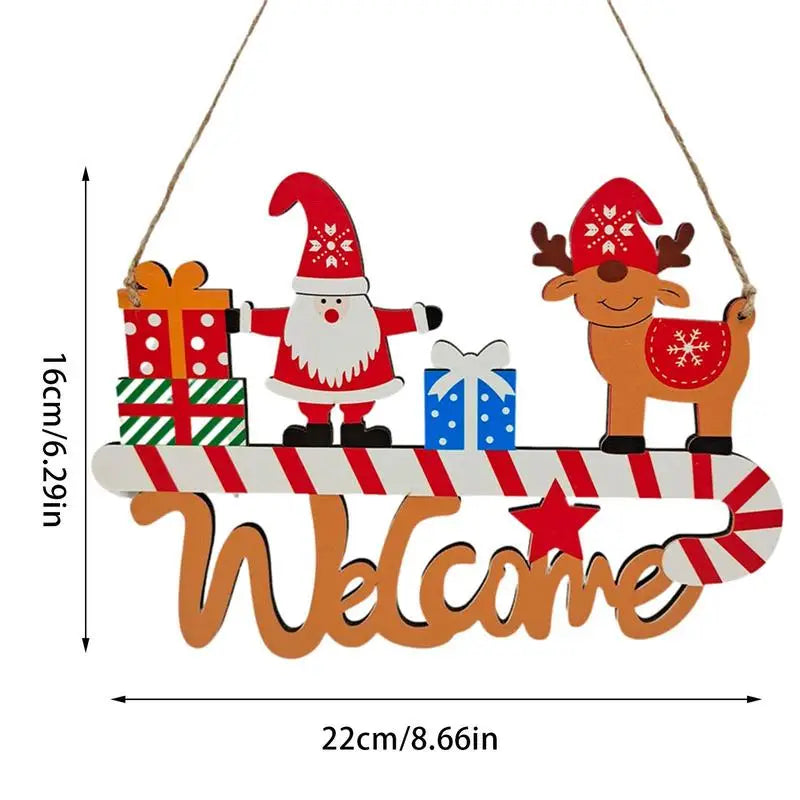 Christmas Wood Signs Wooden Merry Christmas Hanging Sign DI Y Words Decorative Plaques For Wreath Home Door Wall Art Decor