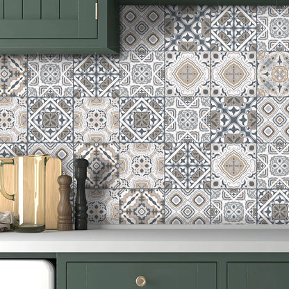 1PCS Morocco Pattern Thickened PVC Moisture Resistant Waterproof Removable Kitchen Stickers Self-adhesive Removable Moisture Res