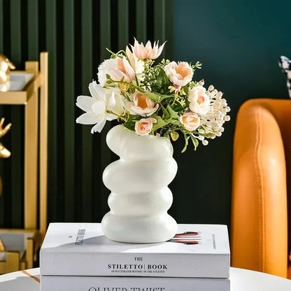 Nordic White Spiral Vase