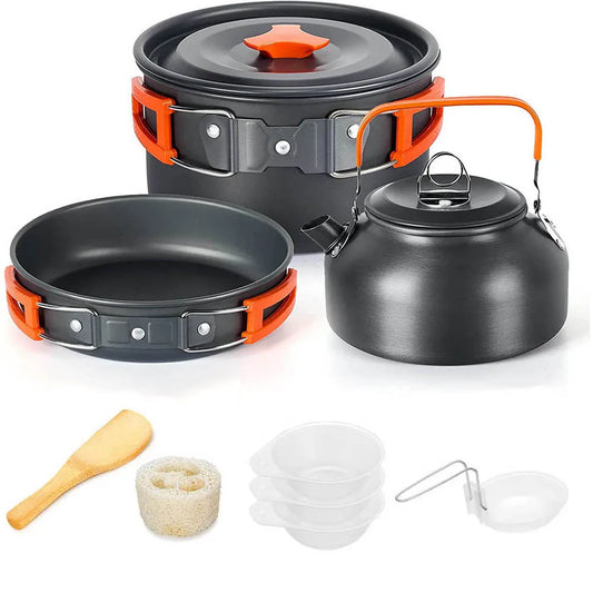 Lightweight Aluminum Camping Cookware Set