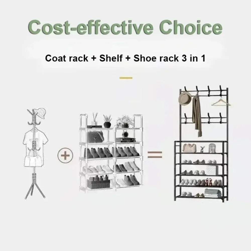 Multi-Layer Shoe Rack & Clothes Hanger