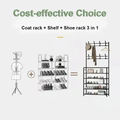 Multi-Layer Shoe Rack & Clothes Hanger