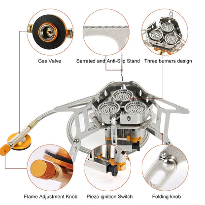 Widesea Portable Gas Stove for Camping