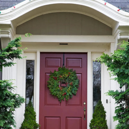 Floral Wreath Hanger Over The Door Large Wreath Metal Hook For Christmas Easter Wreath Front Door Hanger Xmas Party Supplies