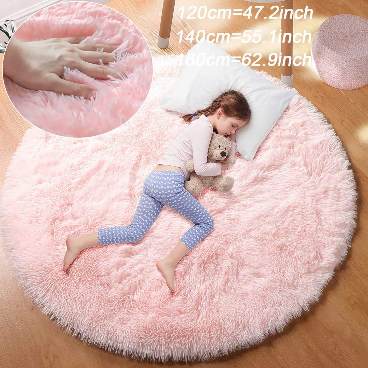 Soft Fluffy Round Rug