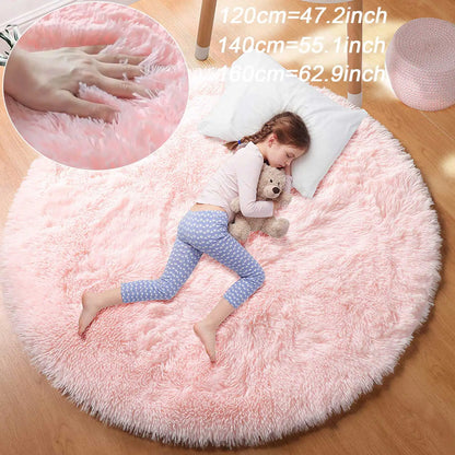 Soft Fluffy Round Rug