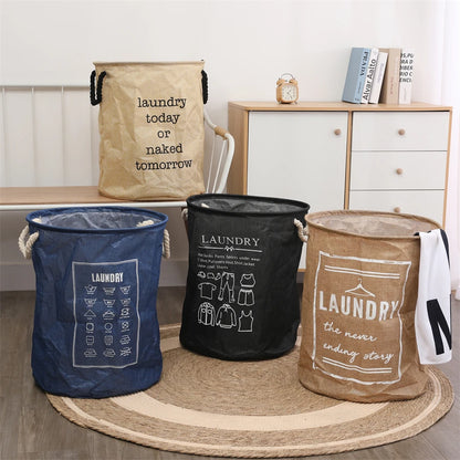 1 PC Household Portable Storage Basket Waterproof Durable Laundry Baskets Kids Toys Sundries Organizer Bucket