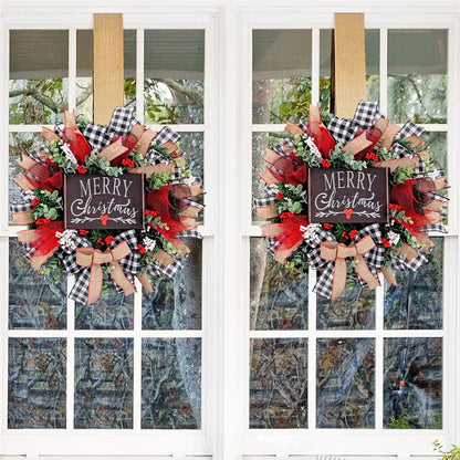 Christmas Door Wreath Artificial Garland Wreaths Xmas Hanging Pendants Ornament Window Wall Merry Christmas Decorations For Home