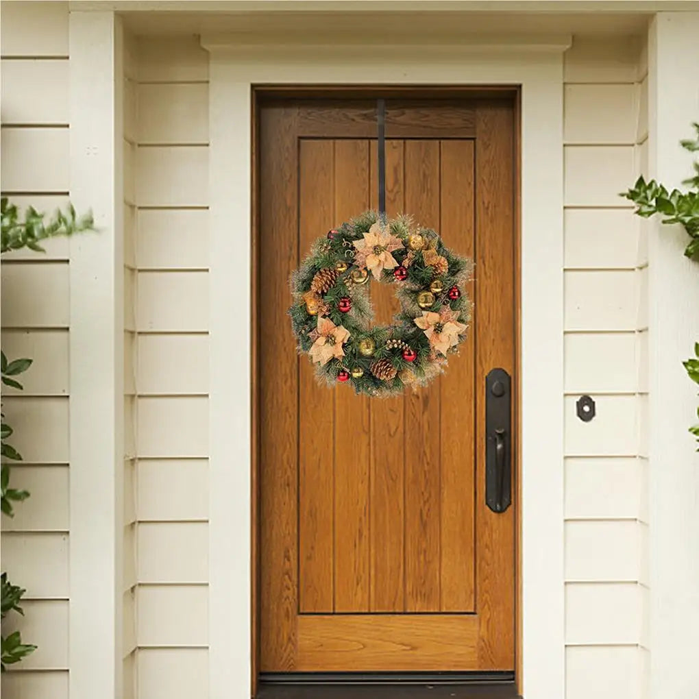 Double Wreath Hanger Over The Door Hanger Metal Hook for Christmas Wreath