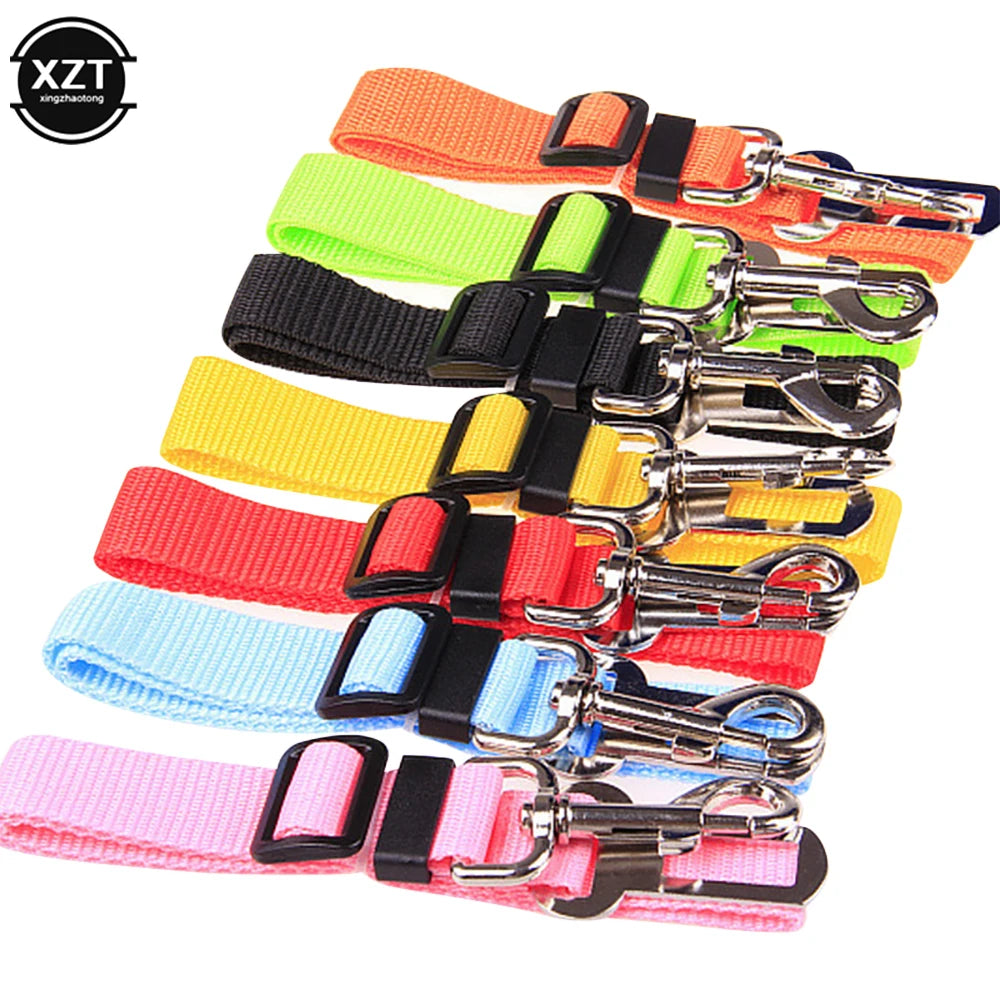 Pet Cat Dog Car Seat Belt Adjustable Seatbelt Pet Seat Dog Harness Lead Clip Safety Lever Traction Dog Collars Dogs Accessoires