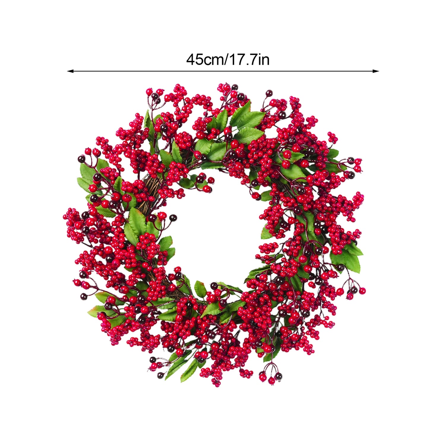 Wreath Hanging Ornaments Front Door Wall Decorations Happy New Year 2025 Merry Christmas