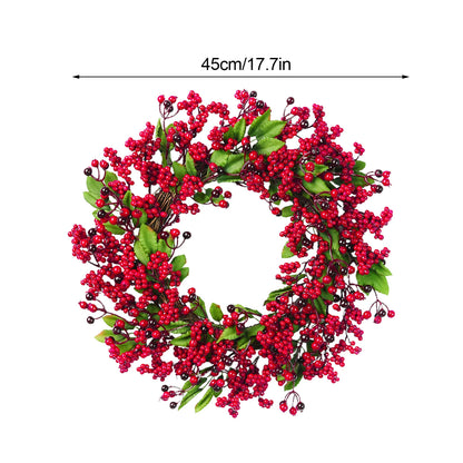 Wreath Hanging Ornaments Front Door Wall Decorations Happy New Year 2025 Merry Christmas