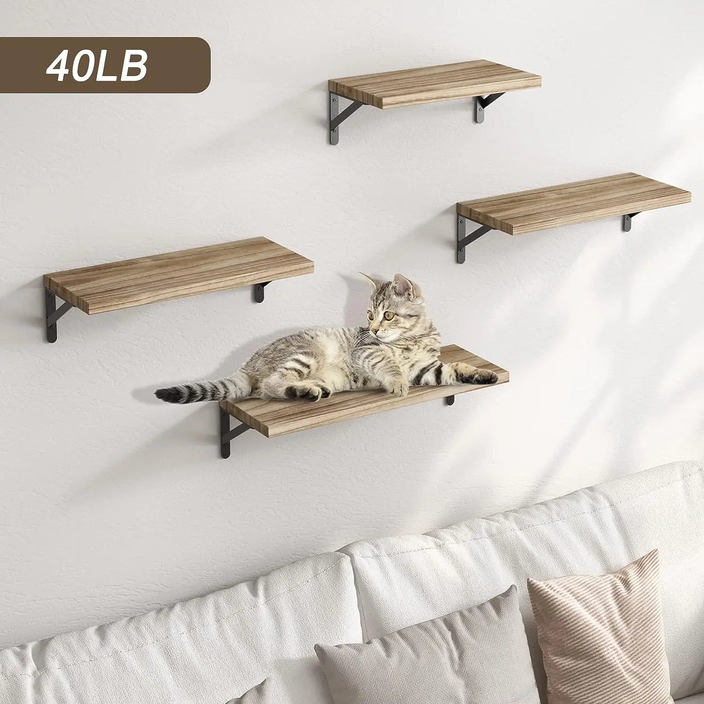 Solid Wooden Shelf Wood Wall Shelves Floating wall shelf Decoration Bedroom Living Room Bathroom Storage Rack Display Organizer