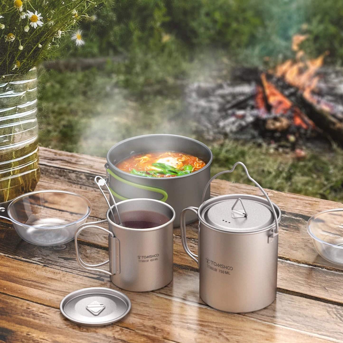 Ultralight Titanium Cookware Set